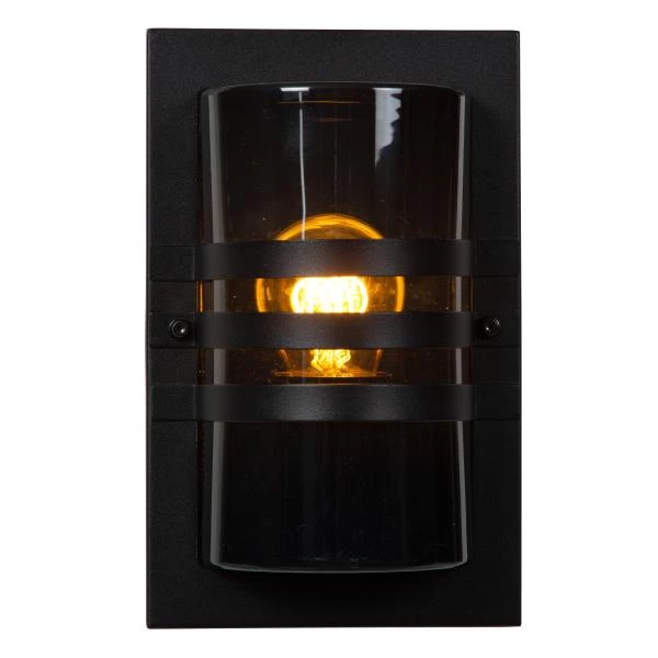 Lucide PRIVAS - Wandlamp Buiten - 1xE27 - IP44 - Zwart - detail 1